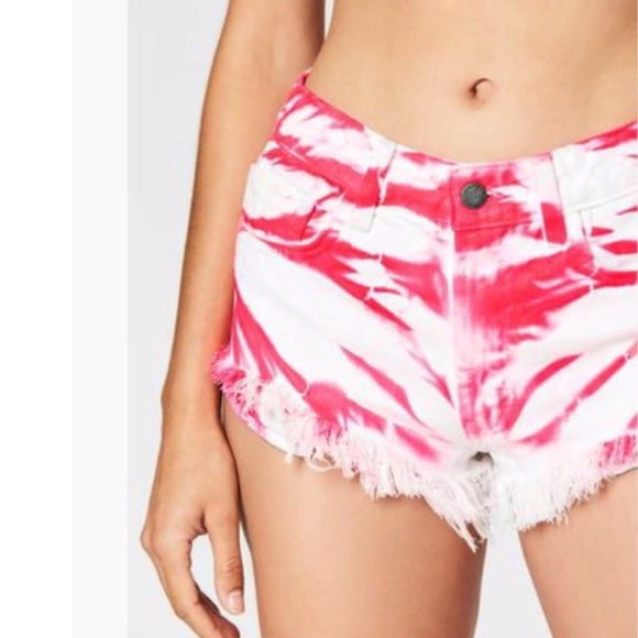 Carmar Morgan Pink Tie Dye Slim Fit Cheeky Shorts - Picture 2 of 14